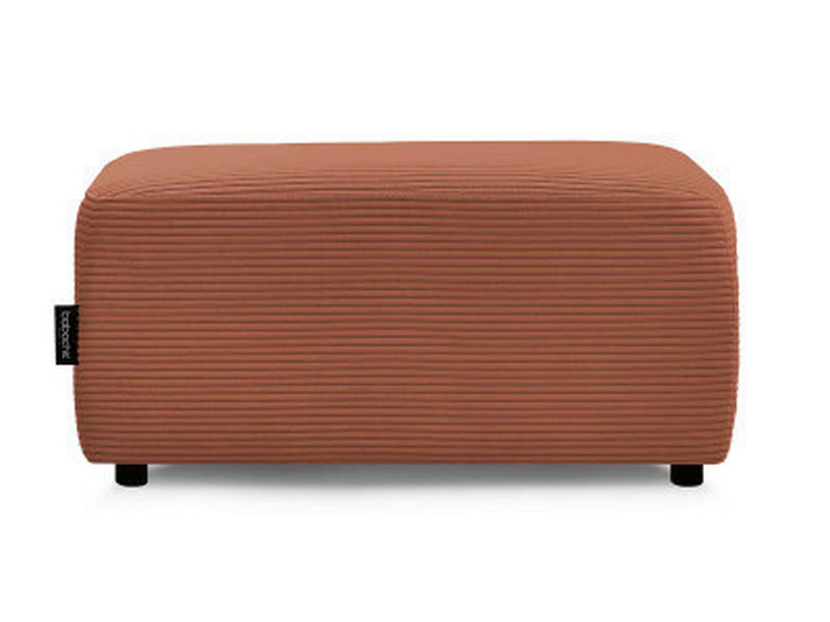 HOCKER ATILLA Cord Orange  - Schwarz/Orange, MODERN, Kunststoff/Textil (92/44/48cm)