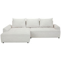 ECKSOFA Naturfarben Mikrofaser  - Schwarz/Naturfarben, KONVENTIONELL, Kunststoff/Textil (169/295cm) - Carryhome