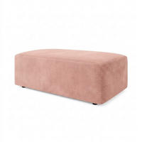 HOCKER Textil Pink  - Pink/Schwarz, Modern, Kunststoff/Textil (112/44/66cm) - Trendmanufaktur