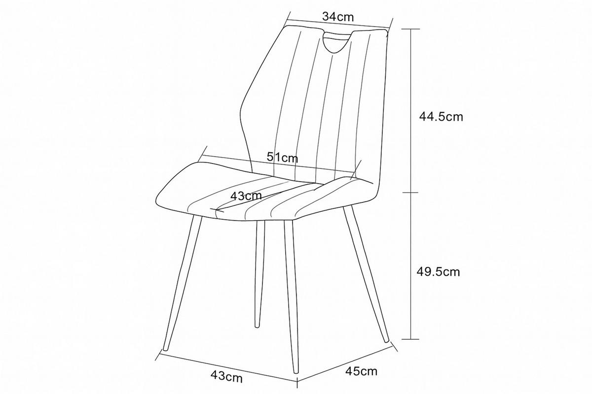 STUHL-SET 2 Stück  in Webstoff  - Anthrazit/Schwarz, MODERN, Textil/Metall (52/75/58cm) - MID.YOU