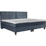 BOXSPRINGBETT 240/200 cm  in Blaugrau  - Wengefarben/Blaugrau, Trend, Holz/Textil (240/200cm) - Esposa