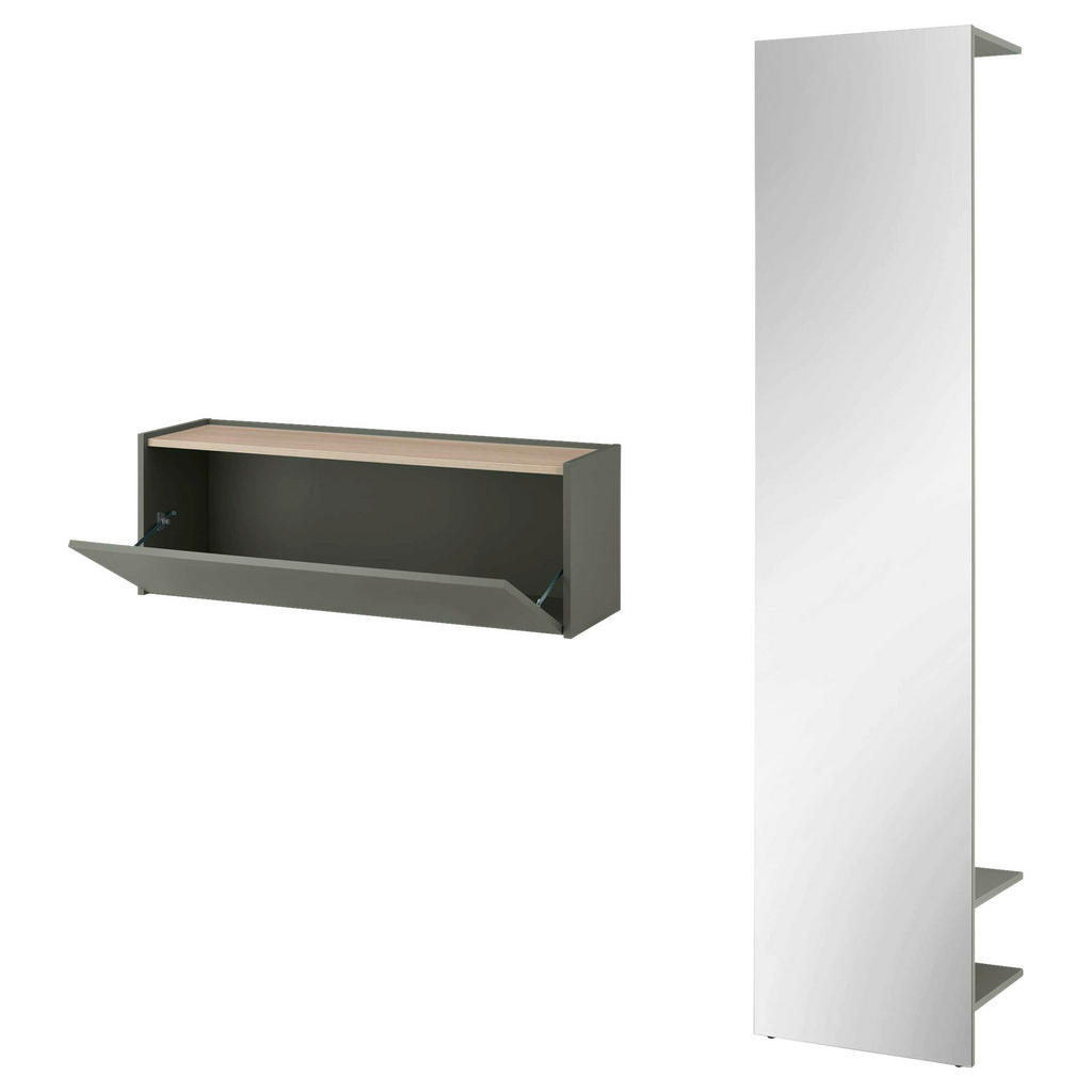 Thumbnail - Modante Garderobe, Eiche, Salbeigrün, Holzwerkstoff, 2-teilig, 150x200x30 cm, Garderobe, Garderoben-Sets & Serien