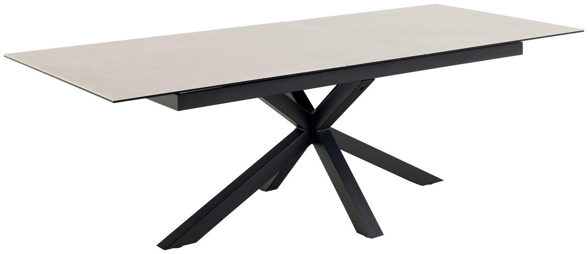 JEDILNA MIZA, siva  - siva/črna, Trend, kovina/keramika (200-240/100/76cm) - MID.YOU