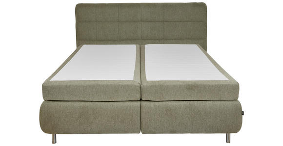 BOXSPRINGBETT 180/200 cm in Olivgrün - Schwarz/Olivgrün, KONVENTIONELL, Textil/Metall (180/200cm) - Dieter Knoll