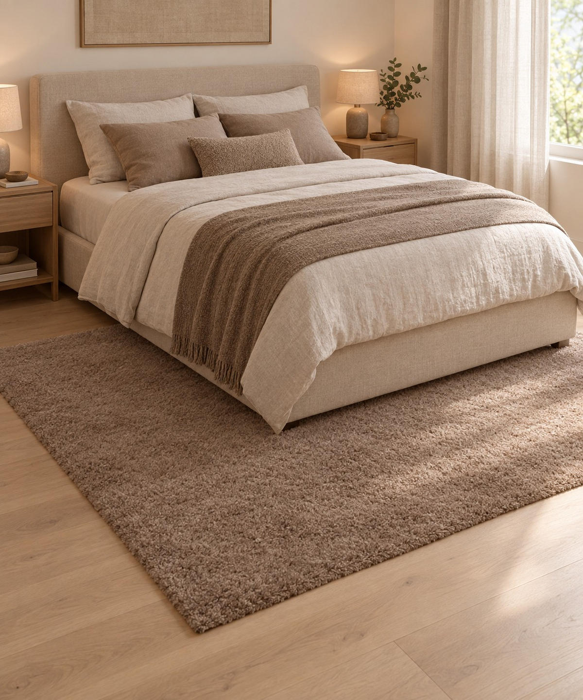 Covor Cu Fir Lung Country Life  Lhasa  - cappuccino, Design, textil (160/230cm) - Novel