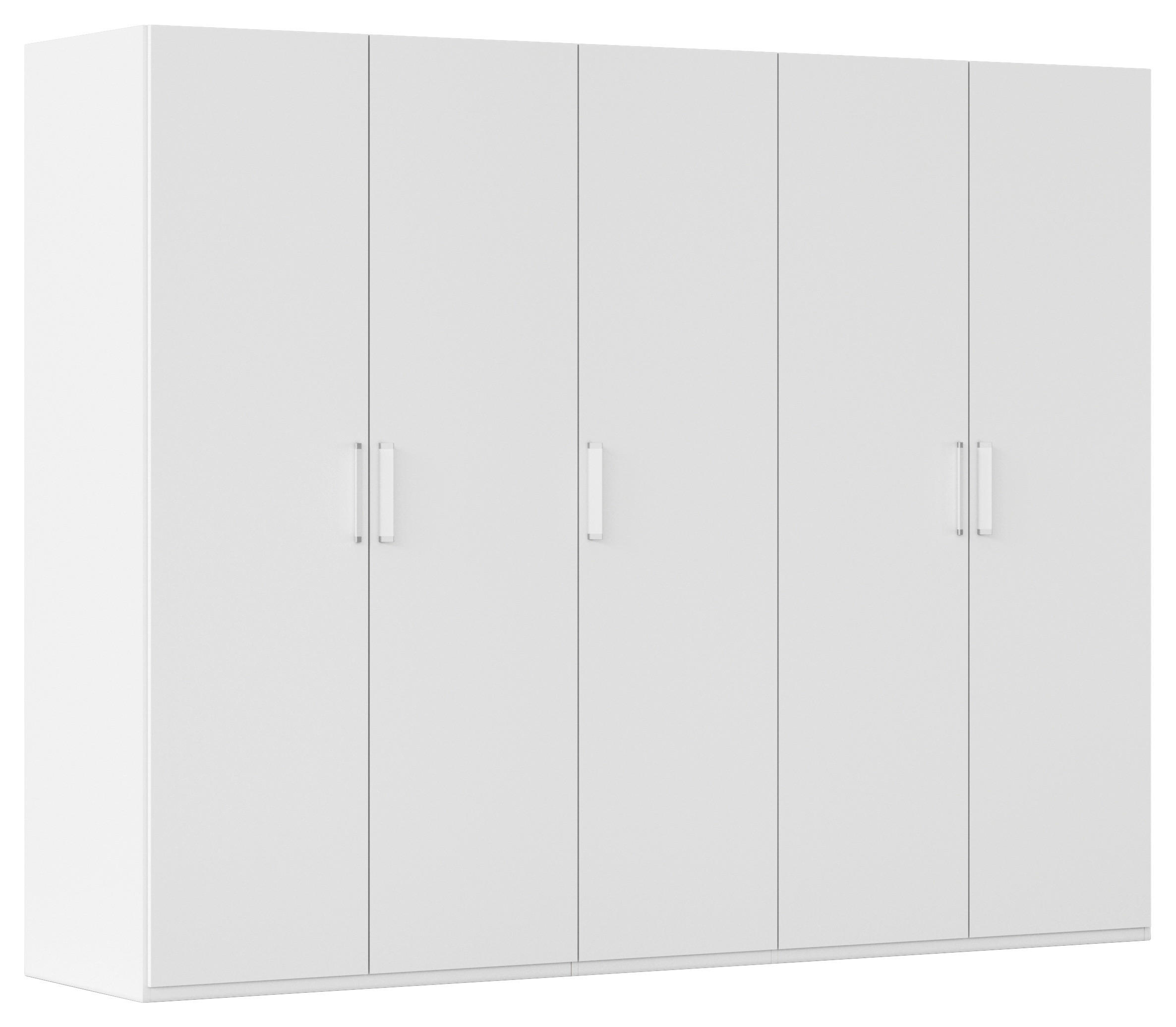 DREHTÜRENSCHRANK 251/197/60 cm,  in Weiß, 5 Tür(en)  - Weiß, Design, Holzwerkstoff/Kunststoff (251/197/60cm) - Novel
