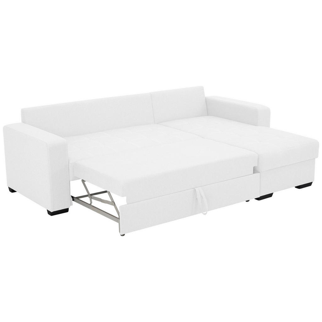 Thumbnail - Livetastic Eckschlafsofa, Weiß, Textil, 3-Sitzer, 240x160 cm, Made in EU, Wohnzimmer, Sofas & Couches, Schlafsofas, Schl...