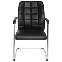 BESUCHERSTUHL Schwarz  - Chromfarben/Schwarz, MODERN, Kunststoff/Textil (55/94/43cm) - MID.YOU