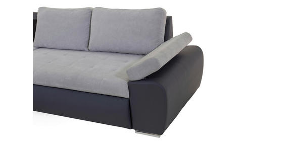 ECKSOFA in Flachgewebe Hellgrau, Dunkelgrau  - Dunkelgrau/Hellgrau, Design, Kunststoff/Textil (175/271cm) - Xora