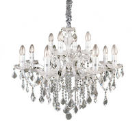 KRONLEUCHTER 72/90-120 cm   - Chromfarben, KONVENTIONELL, Glas/Stein (72/90-120cm) - Ideal Lux
