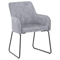 ARMLEHNSTUHL  in Eisen  - Hellgrau/Schwarz, Design, Kunststoff/Metall (60,5/85/63cm) - SetOne by Musterring