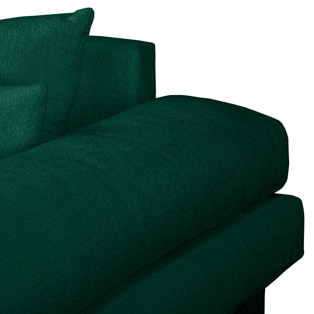 BIGSOFA Teddystoff Grün  - Schwarz/Grün, Design, Kunststoff/Textil (284/94/148cm) - Livetastic