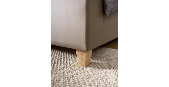 Boxspringbett mit Topper 180x200cm Hampton H2/H3 - Eichefarben/Beige, KONVENTIONELL, Textil (180/200cm) - Luca Bessoni