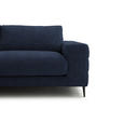 ECKSOFA  in Flachgewebe Dunkelblau  177/253 cm  - Schwarz/Dunkelblau, Design, Textil/Metall (177/253cm) - Dieter Knoll