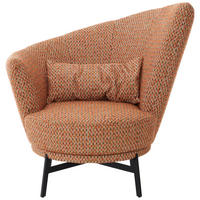 DESIGNSESSEL in Flachgewebe Orange  - Schwarz/Orange, Design, Textil/Metall (97/95/88cm) - Musterring