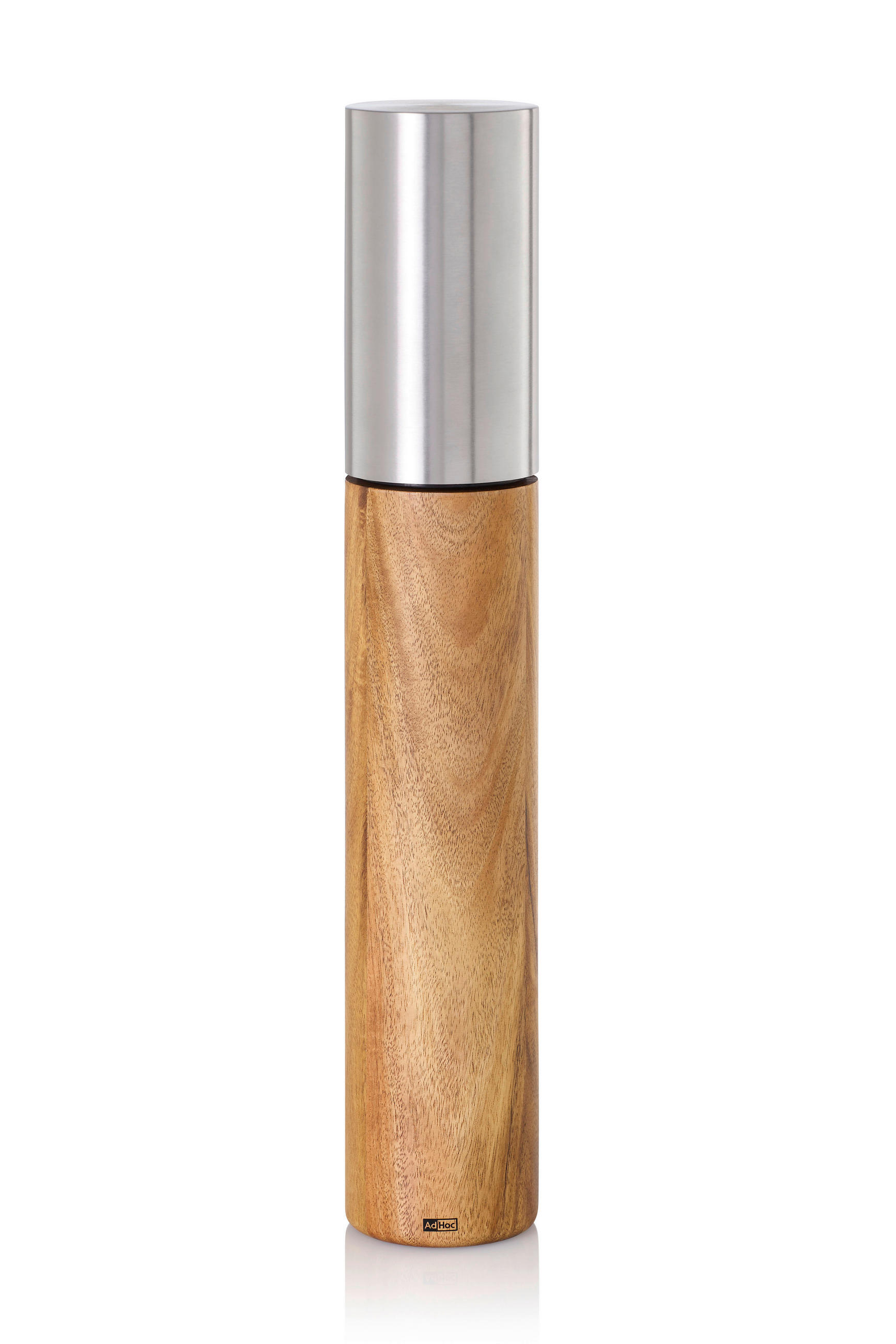 SALZ- ODER PFEFFERMÜHLE IKON  - Edelstahlfarben/Akaziefarben, Design, Holz/Keramik (7/40cm) - AdHoc