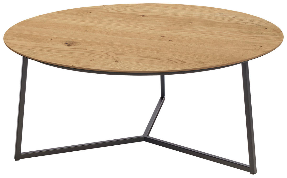 COUCHTISCH in Holz, Metall 83/83/35 cm  - Wildeiche/Anthrazit, Basics, Holz/Metall (83/83/35cm) - Schöner Wohnen