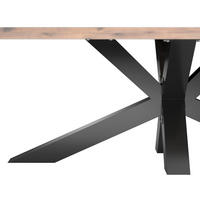 KERTI ASZTAL 200/100/76 cm   - akáciaszínű/fekete, Modern, fa (200/100/76cm) - Ambia Garden