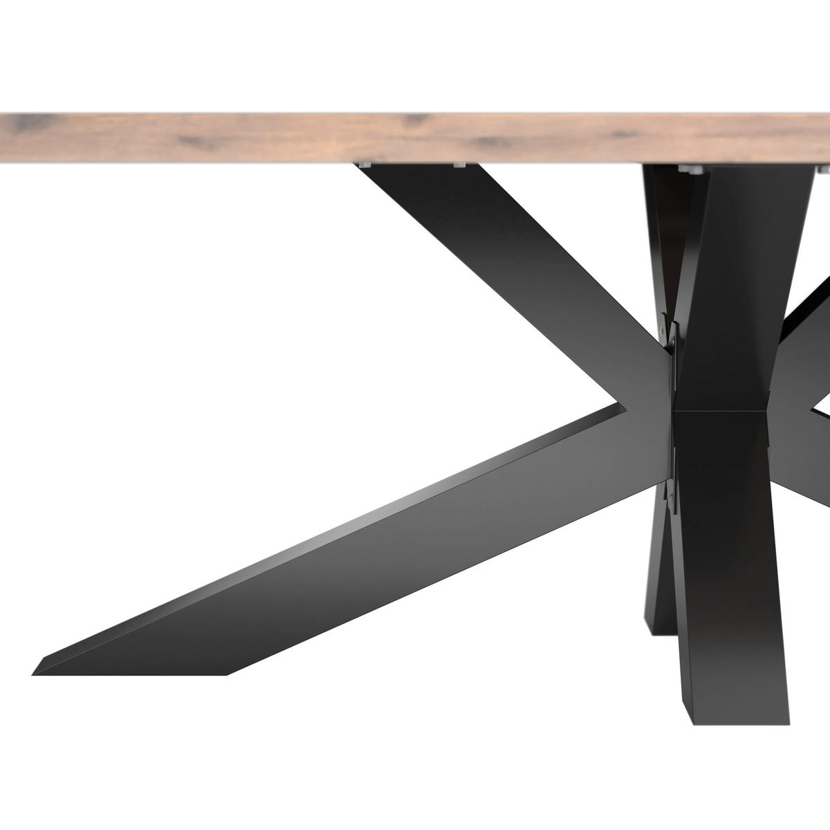 KERTI ASZTAL 200/100/76 cm   - akáciaszínű/fekete, Modern, fa (200/100/76cm) - Ambia Garden