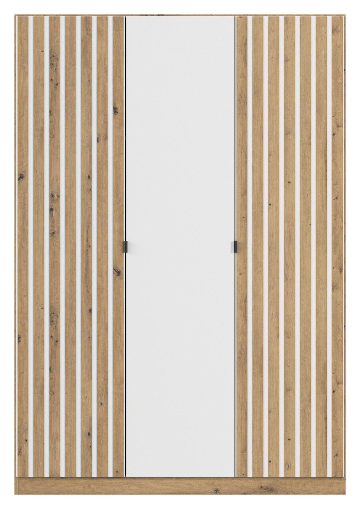 DREHTÜRENSCHRANK  in Weiß, Eiche Artisan  - Eiche Artisan/Weiß, MODERN, Holzwerkstoff/Metall (136/197/54cm) - Rauch Möbel