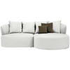 ECKSOFA in Bouclé Sandfarben  235/166 cm  - Sandfarben/Schwarz, MODERN, Kunststoff/Textil (235/166cm) - Hom`in