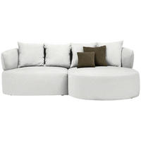 ECKSOFA in Bouclé Sandfarben  235/166 cm  - Sandfarben/Schwarz, MODERN, Kunststoff/Textil (235/166cm) - Hom`in