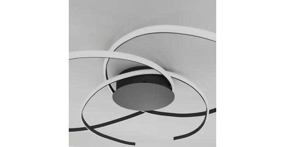 LED-DECKENLEUCHTE 98/25 cm   - Schwarz, Design, Kunststoff/Metall (98/25cm) - Novel