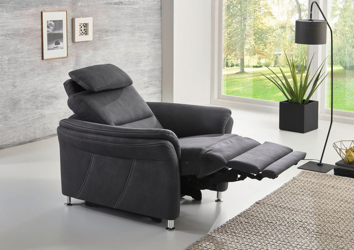 WOHNLANDSCHAFT Grau Mikrofaser  - Beige/Alufarben, Design, Textil/Metall (173/330/262cm) - Beldomo System