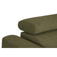 ECKSOFA in Webstoff Olivgrün  280/205 cm  - Schwarz/Olivgrün, Design, Textil/Metall (280/205cm) - Xora