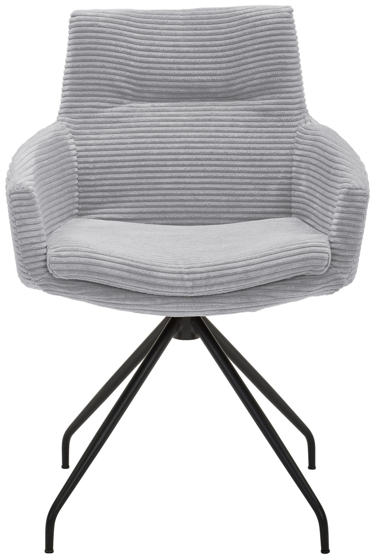 ARMLEHNSTUHL - Hellgrau/Schwarz, Design, Textil/Metall (61/85/64cm) - Musterring