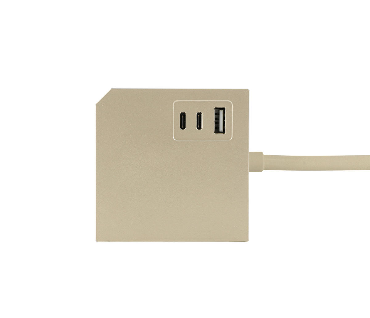 STECKDOSENWÜRFEL - Goldfarben, Basics, Kunststoff (7,5/7,5/7,5cm) - Mican