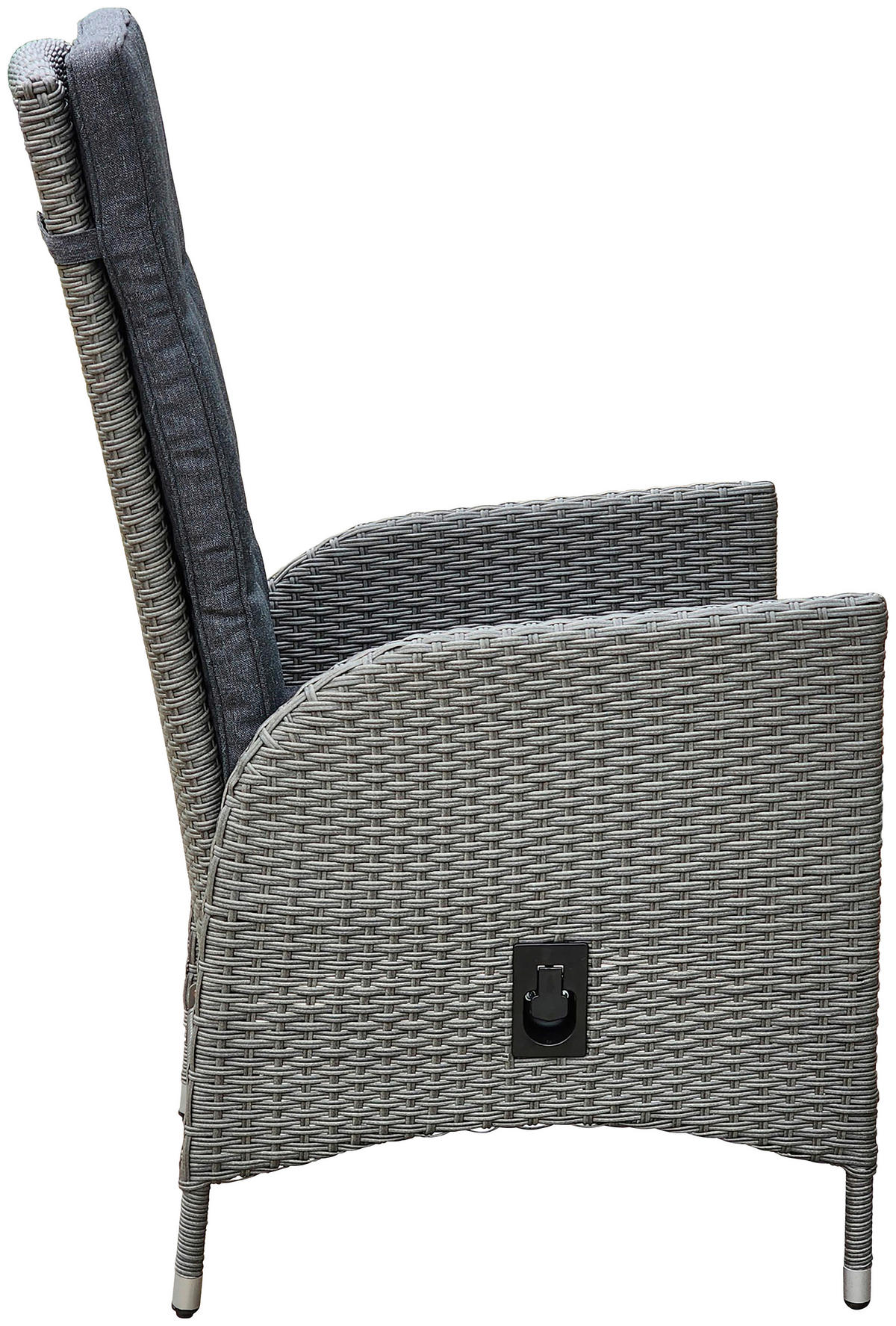 GARTENSESSEL Stahl Grau, Dunkelgrau  - Dunkelgrau/Grau, MODERN, Kunststoff/Textil (55/108/71cm) - Ambia Garden