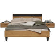 BETTANLAGE 200/200 cm  in Schwarz, Wildeiche  - Wildeiche/Schwarz, Design, Holz/Textil (200/200cm) - Valnatura