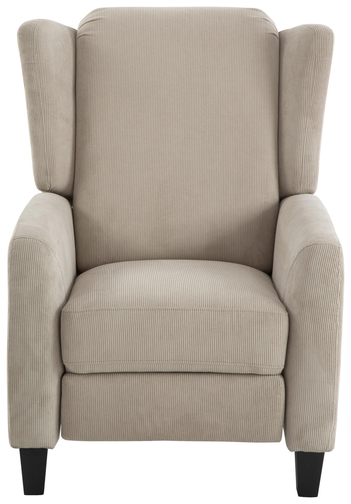 RELAXSESSEL PANNA Cord    - Hellgrau/Schwarz, Design, Kunststoff/Textil (80/105/87-157cm) - P & B
