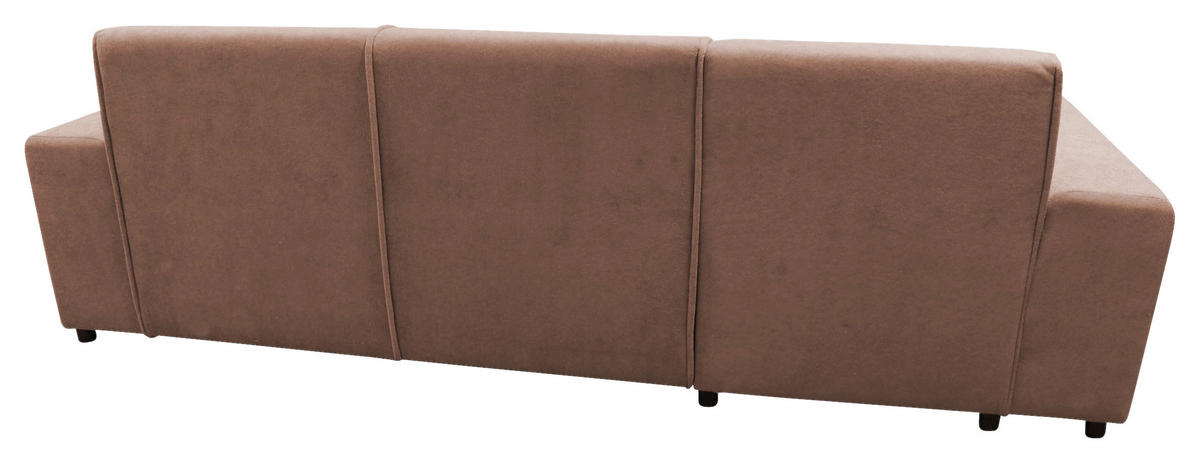 ECKSOFA in Struktur, Bouclé Altrosa  - Altrosa/Schwarz, Design, Kunststoff/Textil (175/270cm) - MID.YOU