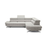 SAROKKANAPÉ textil bézs  - bézs/fekete, Design, textil/fém (276/218cm) - Welnova