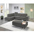 WOHNLANDSCHAFT Webstoff - Chromfarben/Braun, Design, Textil/Metall (198/275cm) - Venda