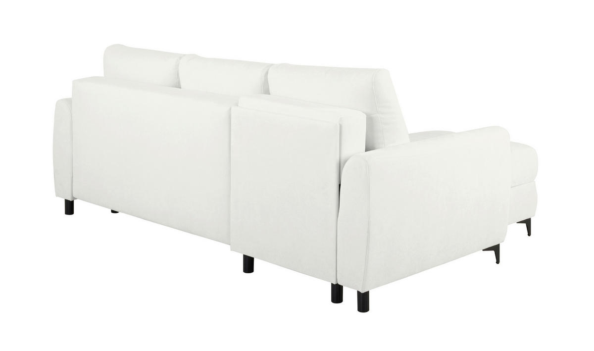 ECKSOFA Moli Creme  - Creme/Schwarz, Design, Textil/Metall (236/148cm) - Mican