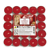 SET ČAJNIH SVEĆICA   - Osnovno, staklo/drvo (3,7/1,8cm)