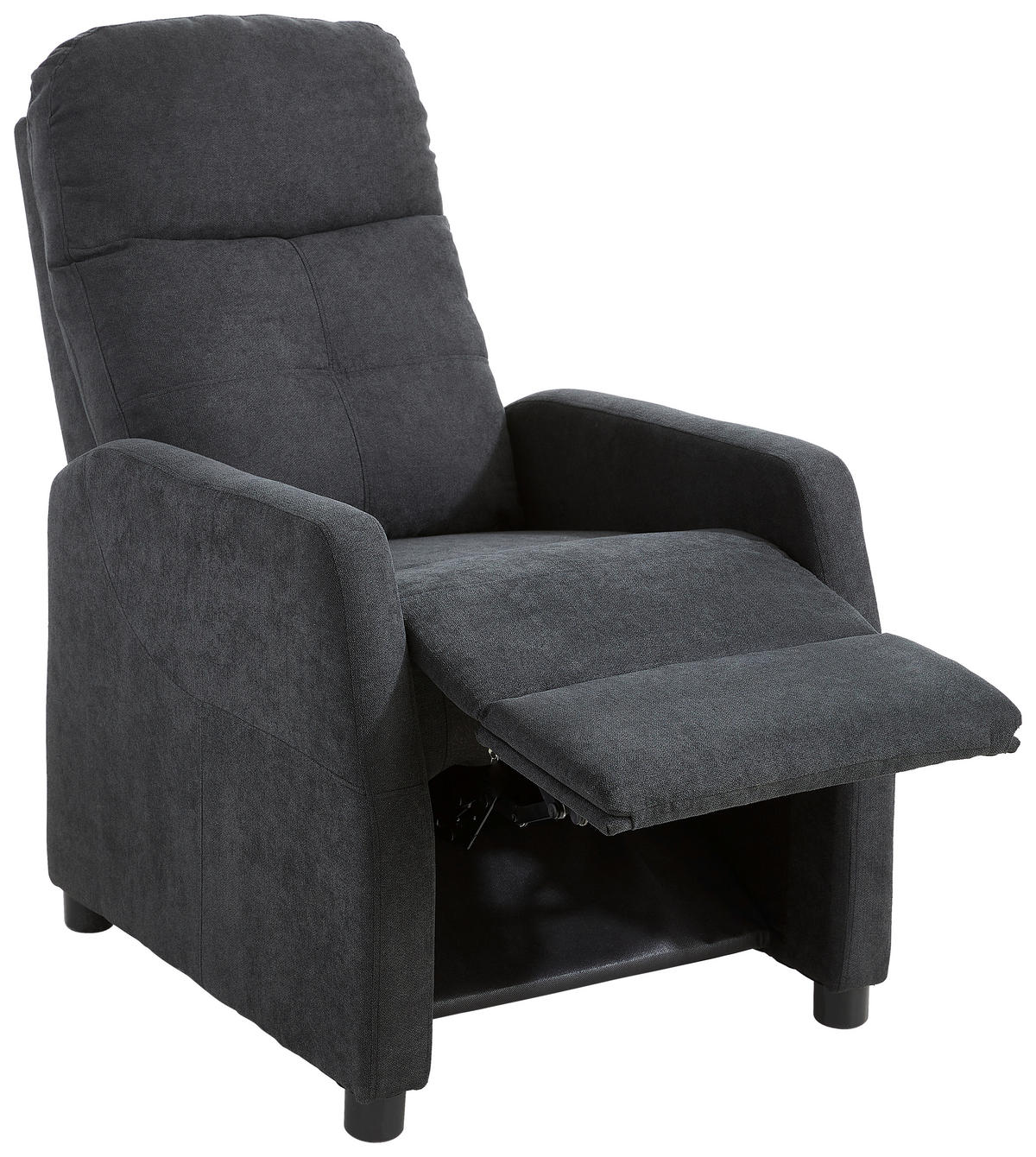 FOTELJA ZA GLEDANJE TELEVIZORA 65/80-105/90-154 cm , antracit  - bela/crna, Osnovno, tekstil/plastika (65/80-105/90-154cm) - Ti'me