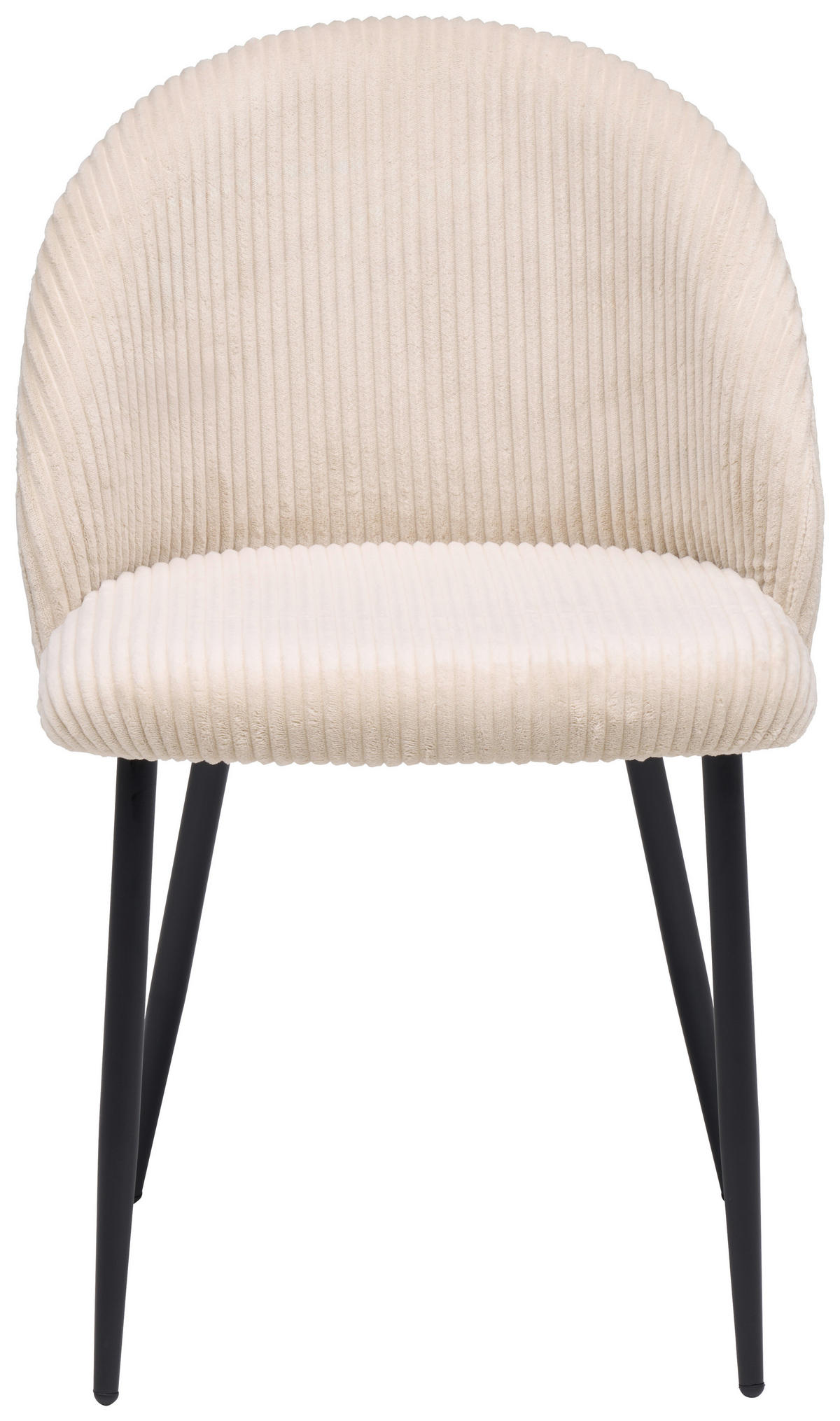 STUHL   Cord  - Beige/Schwarz, Basics, Textil/Metall (52/82/58cm) - Livetastic