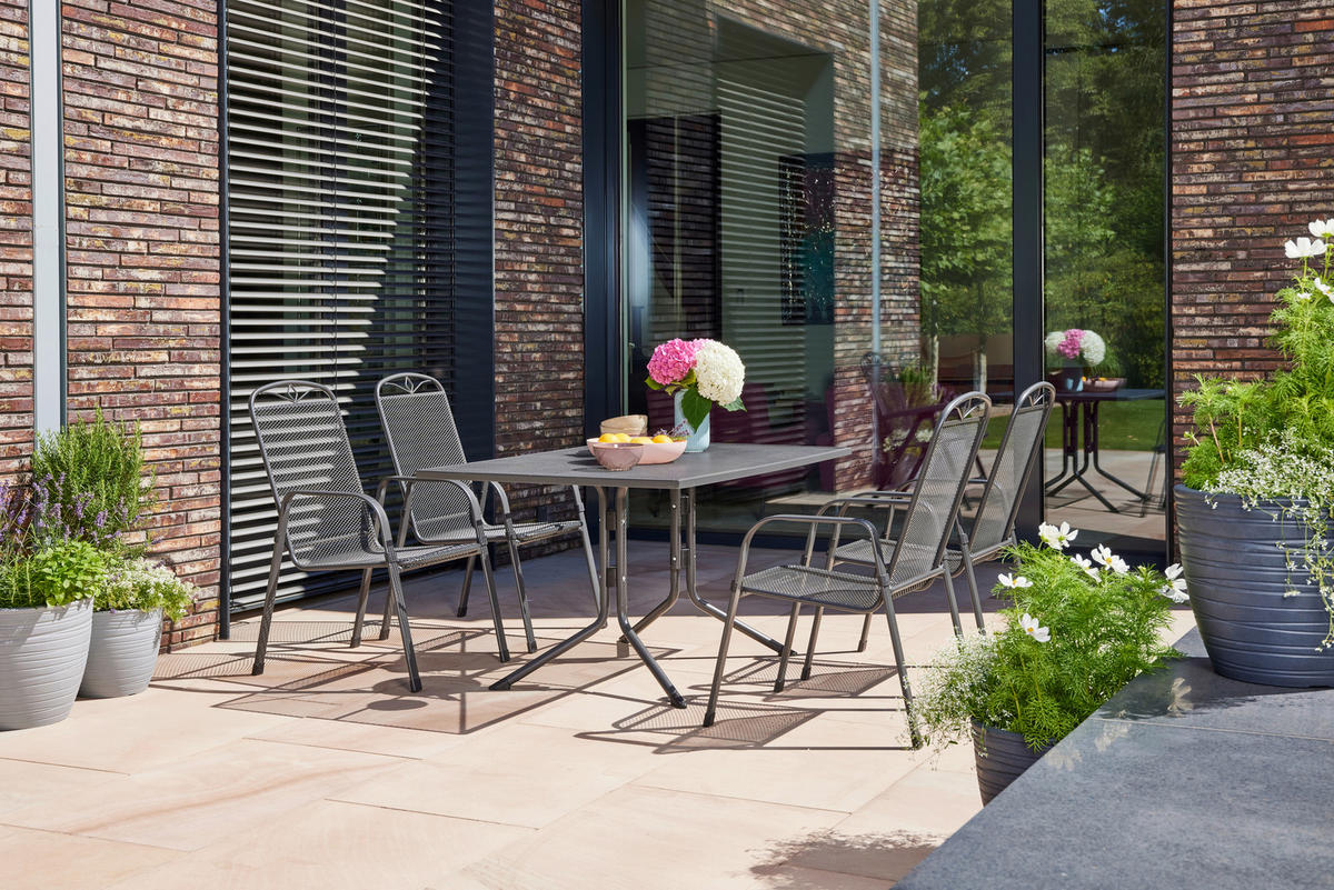 GARTENSESSEL-SET Metall Anthrazit  - Anthrazit, Basics, Metall (57/94/75cm) - Siena Garden