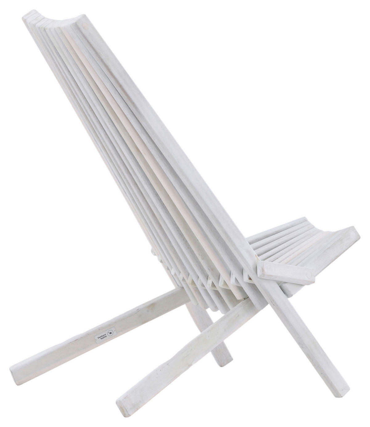 STRANDSTUHL Akazie Weiß  - Weiß, KONVENTIONELL, Holz (57/79/73cm) - Gardenson