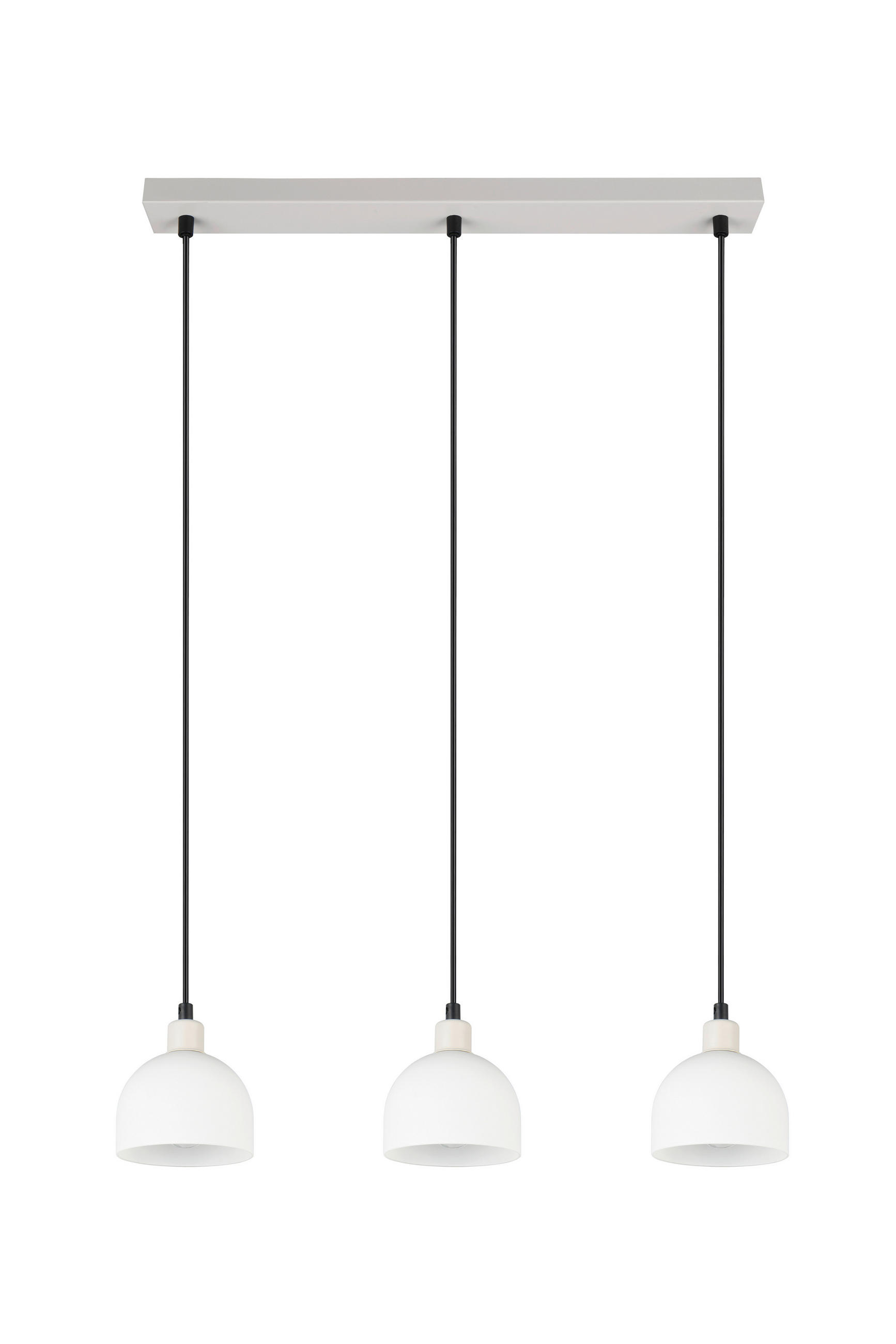 PENDELLEUCHTE  60,0/150,0/12,0 cm   - Weiss/Grau, Basics, Glas/Metall (60,0/150,0/12,0cm)