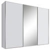 SCHWEBETÜRENSCHRANK  in Weiß  - Alufarben/Weiß, Design, Glas/Holzwerkstoff (280/222/68cm) - Moderano