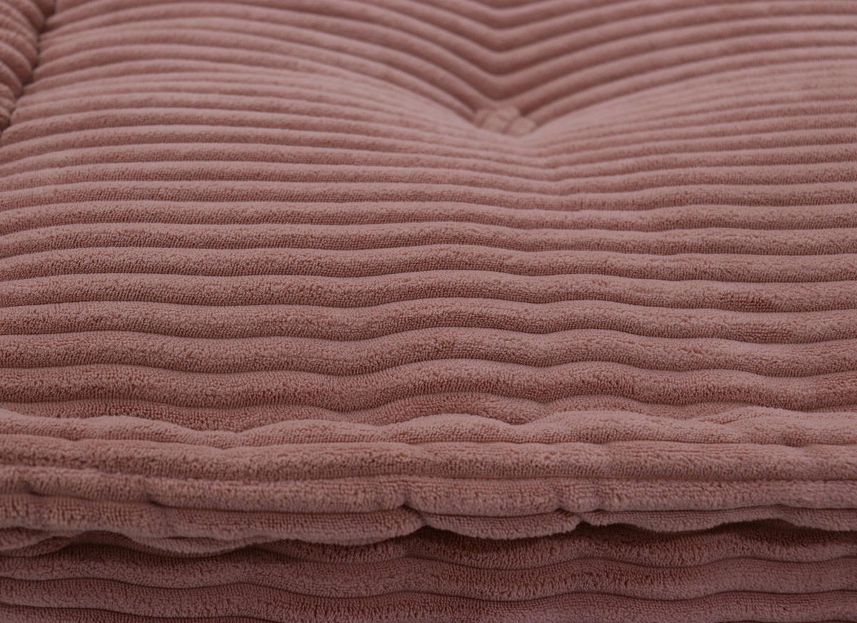 SOFAELEMENT in gerippt Altrosa  - Altrosa, Design, Textil (80/20/80cm) - P & B