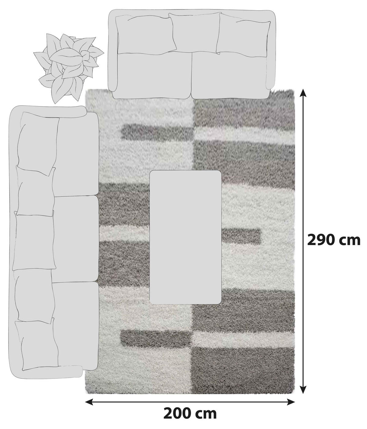 HOCHFLORTEPPICH 200/290 cm Gala 2505 Beige  - Beige, Design, Textil (200/290cm)