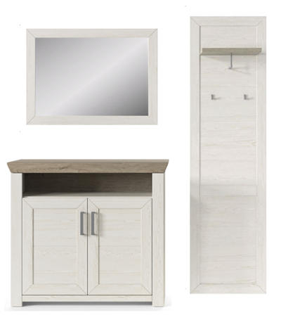 GARDEROBE 3-teilig  in 172/201/42,2 cm  - Eichefarben/Pinienfarben, Basics, Holzwerkstoff (172/201/42,2cm) - SetOne by Musterring