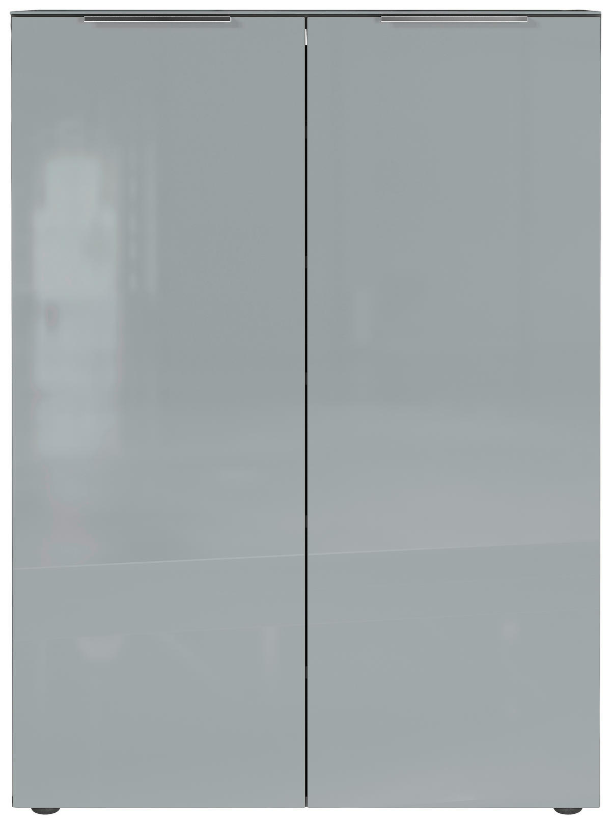 SCHUHSCHRANK Graphitfarben, Silberfarben  - Chromfarben/Silberfarben, MODERN, Glas/Holzwerkstoff (87cm) - Germania
