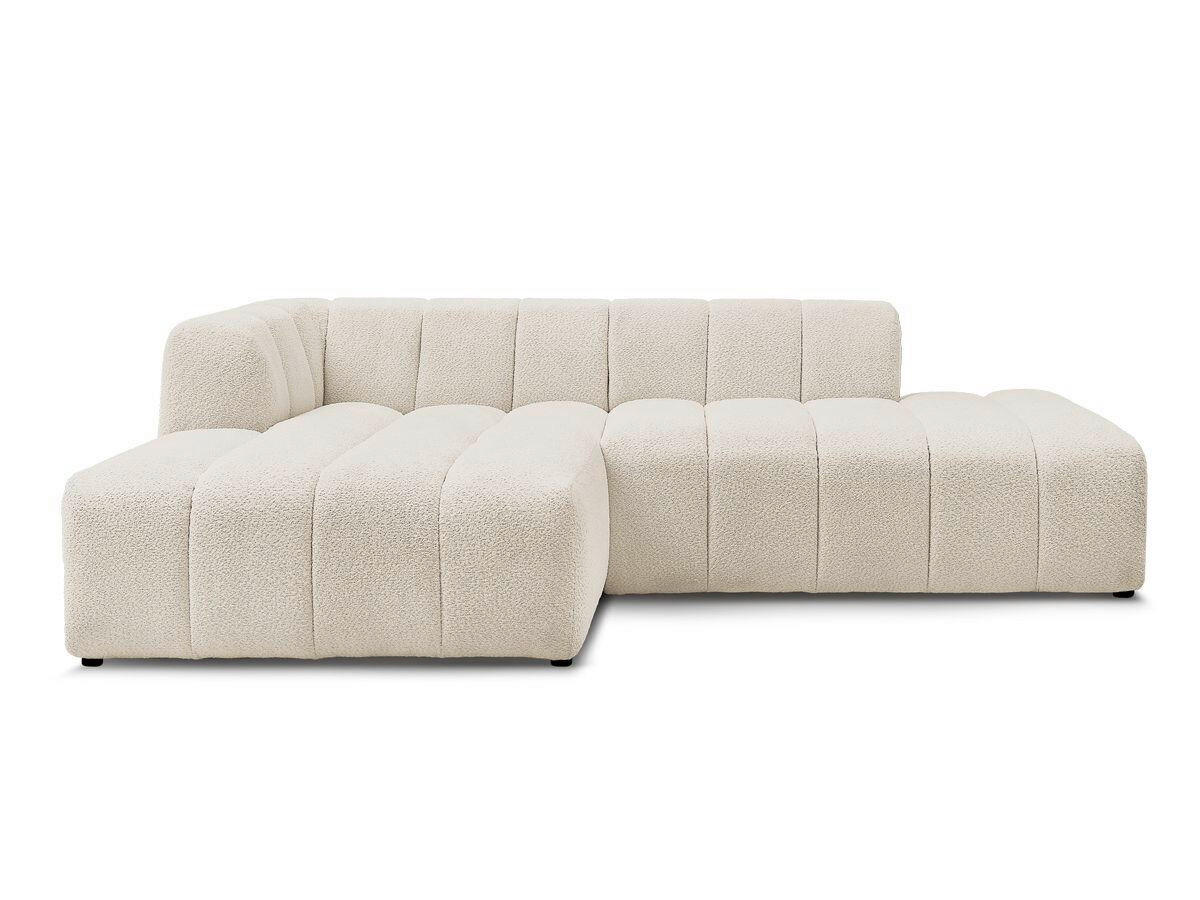 ECKSOFA  ANNECY Beige Bouclé  - Beige/Schwarz, MODERN, Kunststoff/Textil (170/262cm)